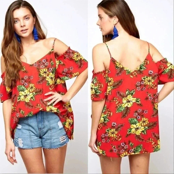 FLORAL TUNIC TOP - Picture 1 of 3